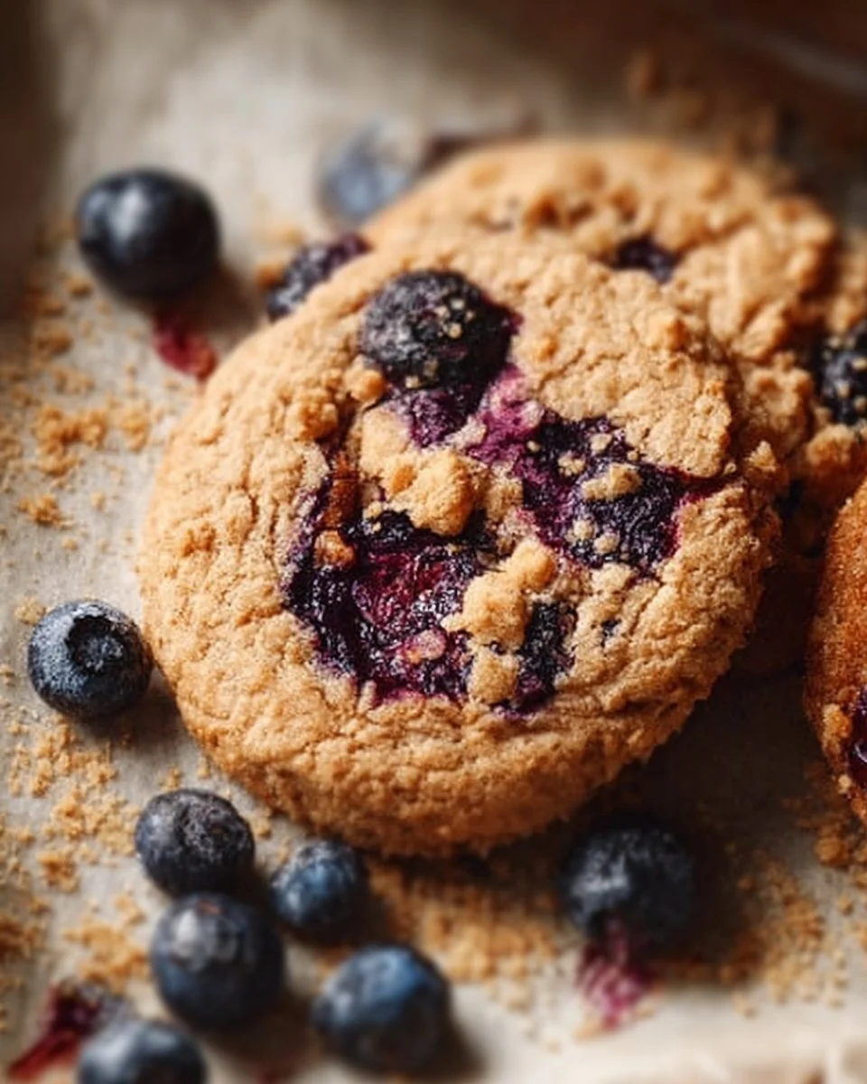 Browned Butter Blueberry Cookies