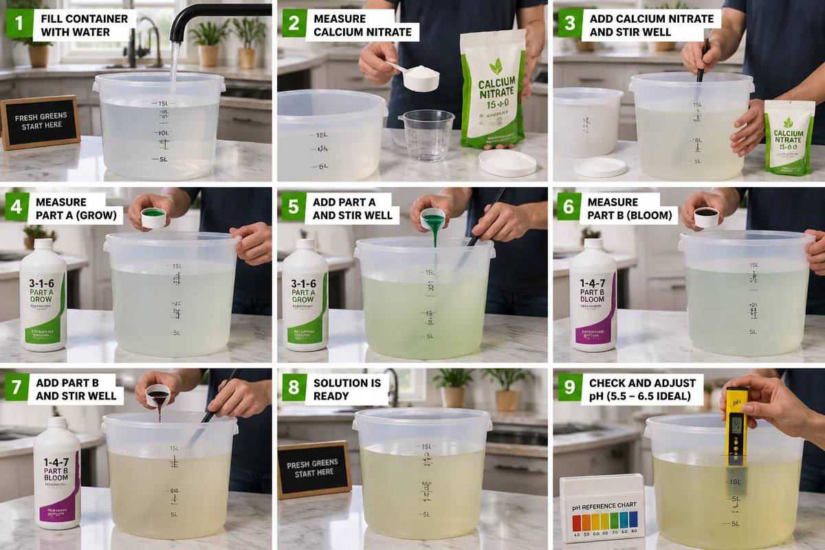 hydroponic nutrient solution recipe