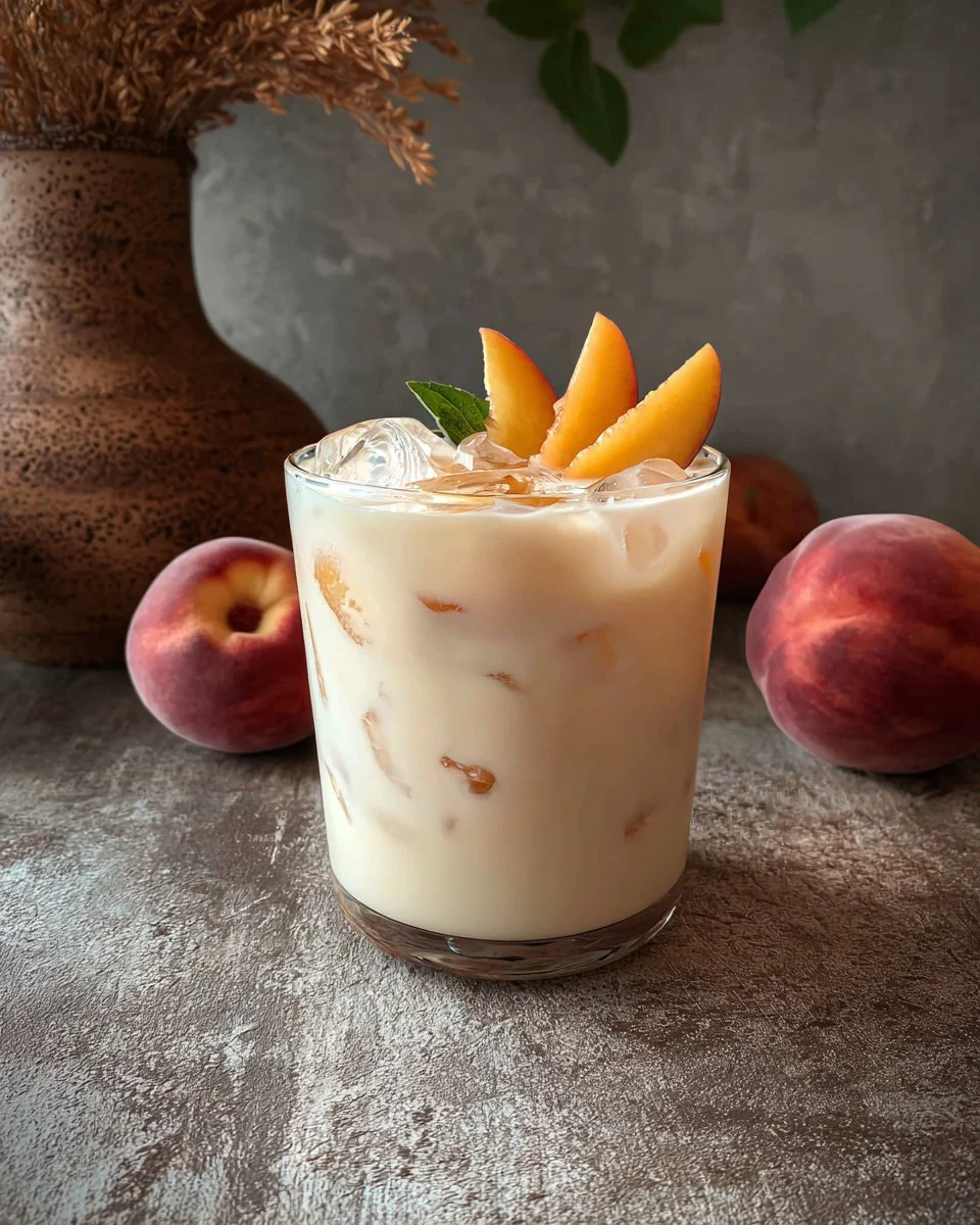 Creamy Peaches And Cream Mocktail
