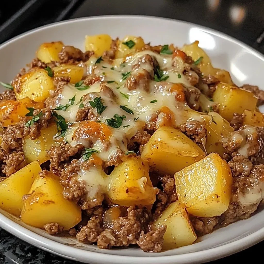 Easy One-Pan Ground Beef & Potatoes