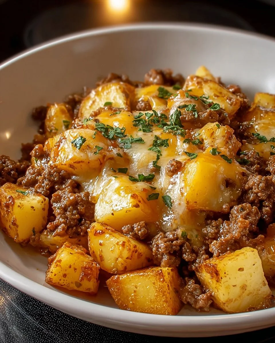 Easy One-Pan Ground Beef & Potatoes