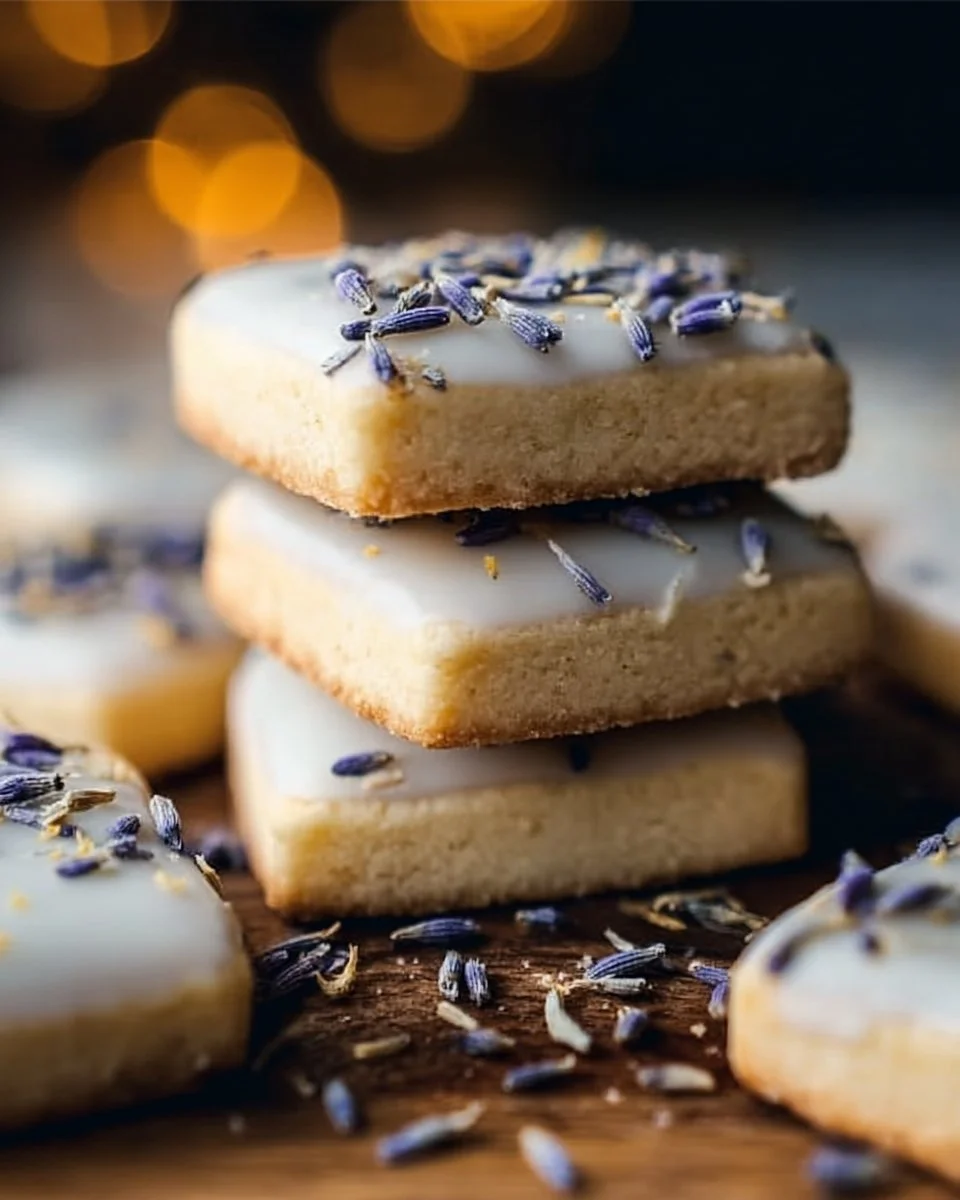Iced Lemon Lavender Shortbread Cookies for a Blissful Treat