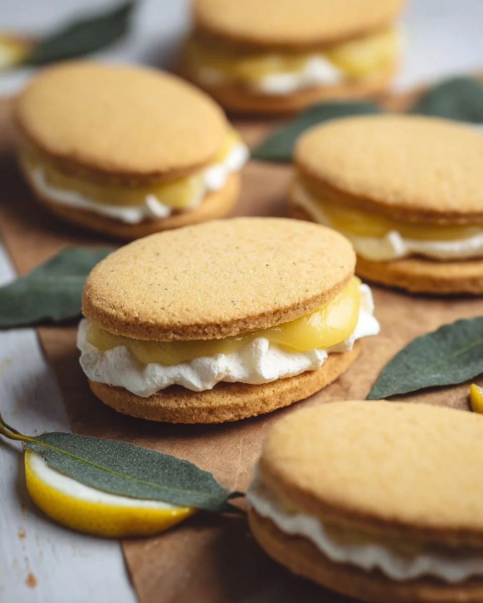 Lemon Sandwich Cookies With Lemon Curd