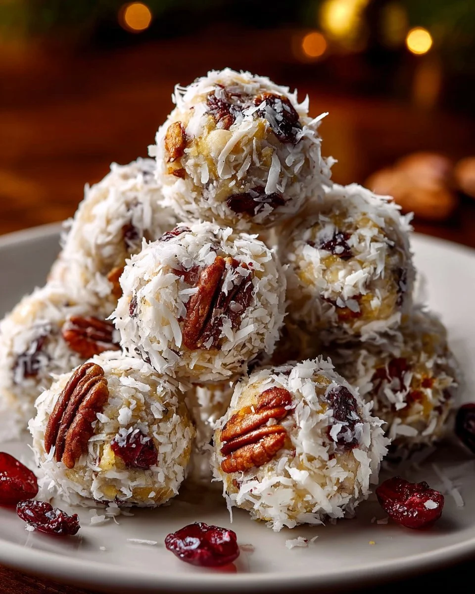 Mini Pineapple Cranberry Cheese Balls