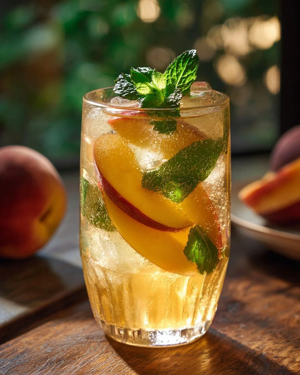 Peach Mint Spritzer