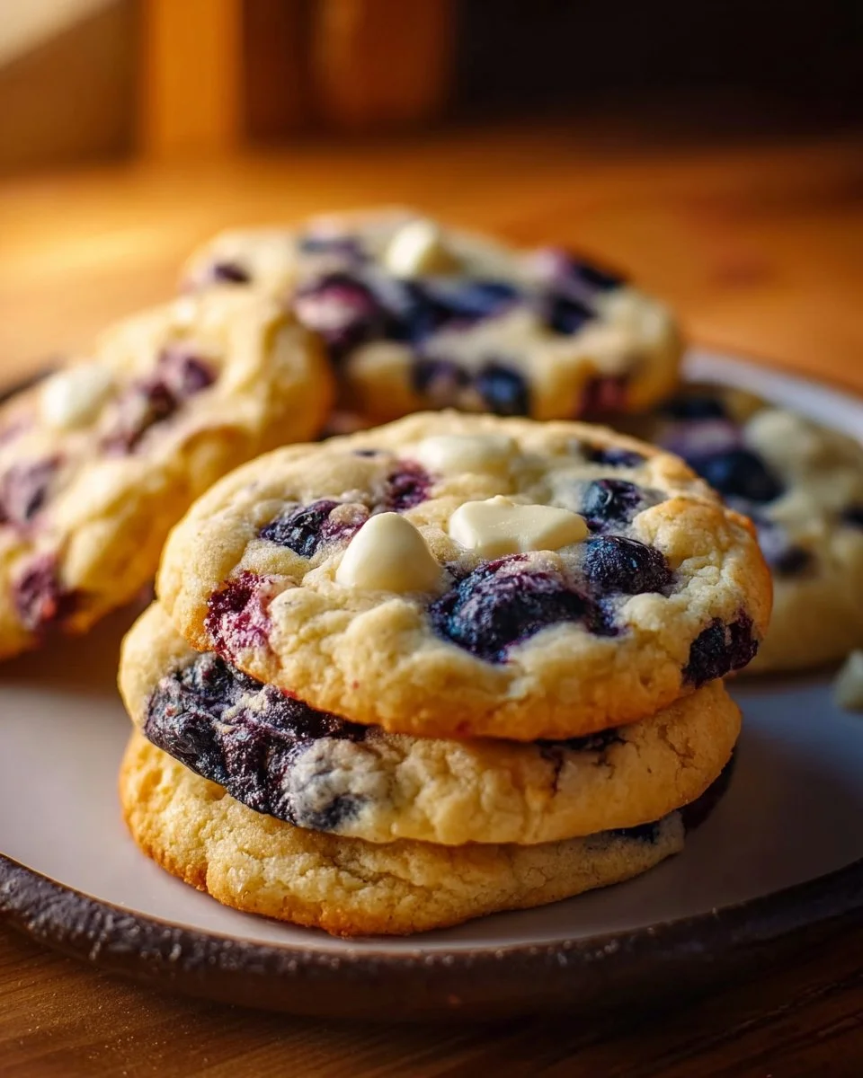 Perfect Blueberry Cheesecake Cookies