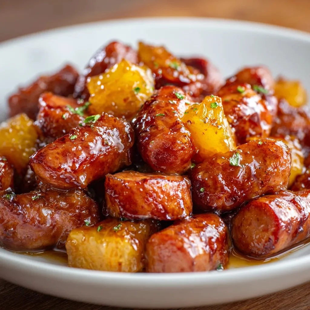 Pineapple Brown Sugar Mississippi Little Smokies Bites