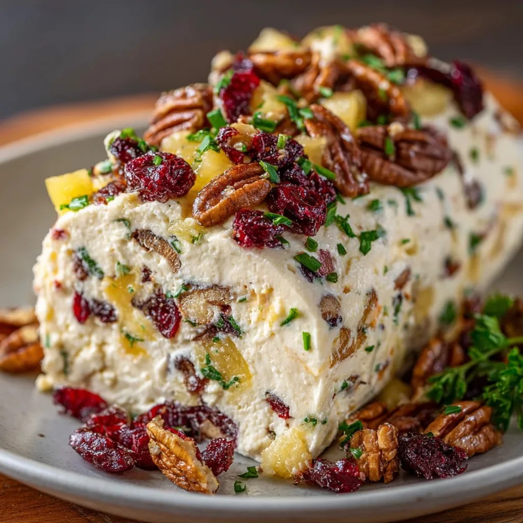 Pineapple Cranberry Cheese Log