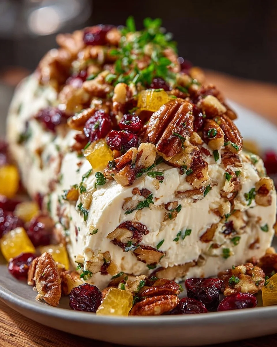 Pineapple Cranberry Cheese Log