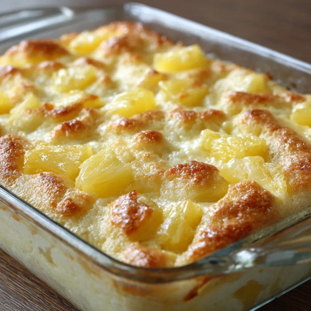 Pineapple Cream Cheese Cobbler