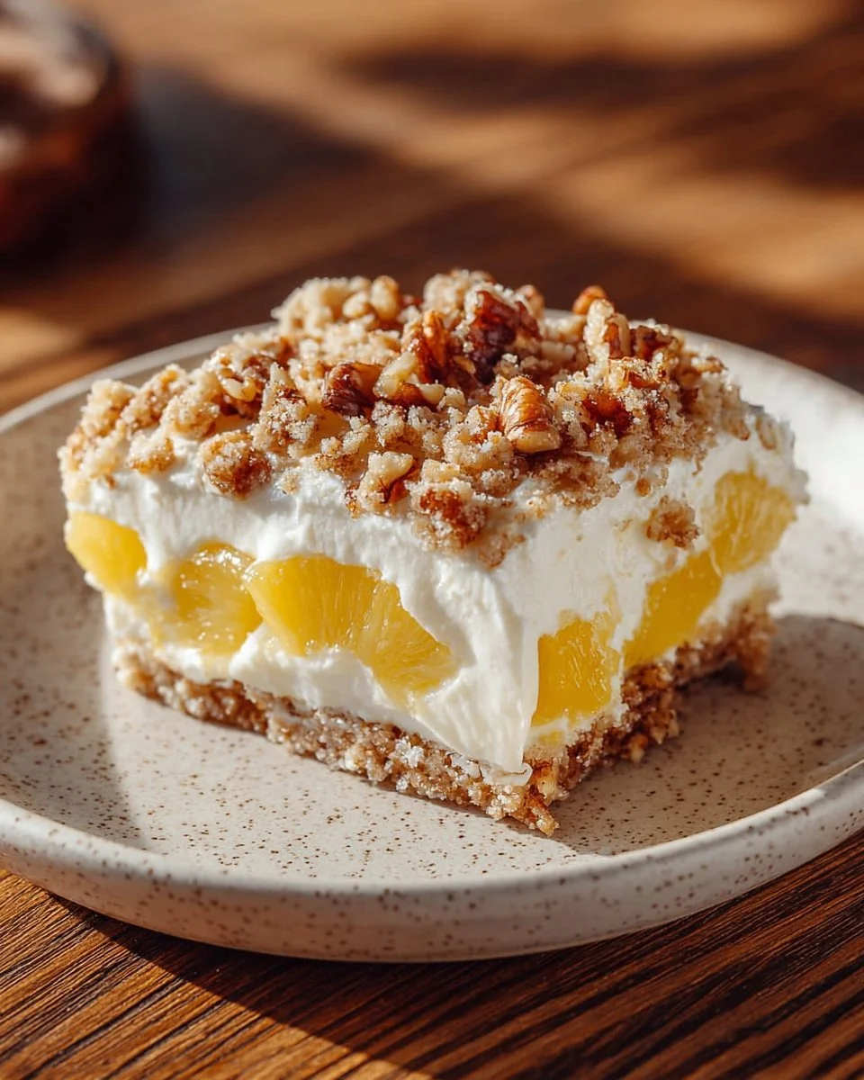 Pineapple Pecan Cream Cheese Crunch Bake