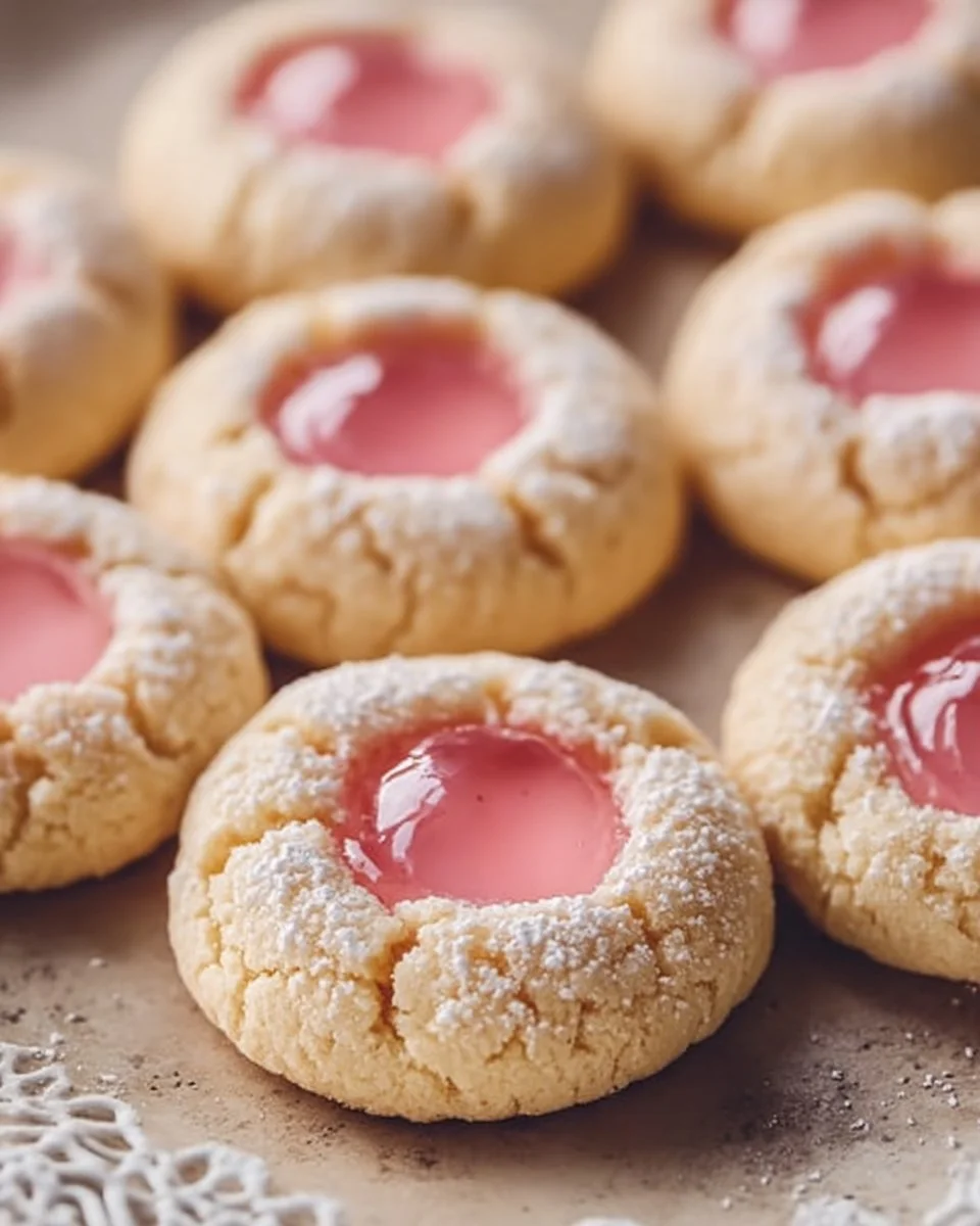 Pink Lemonade Thumbprint Cookies