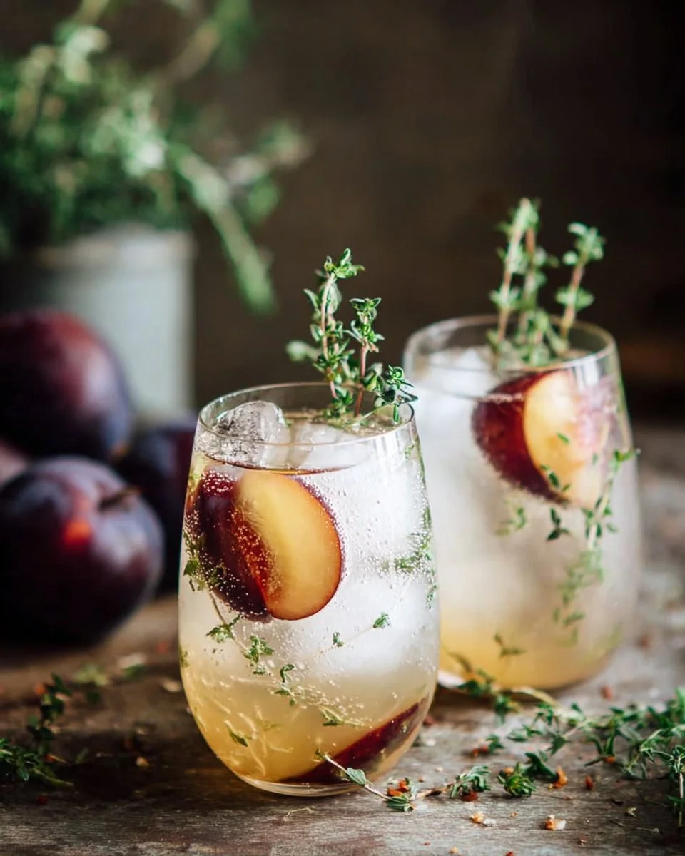 Plum and Thyme Prosecco Smash