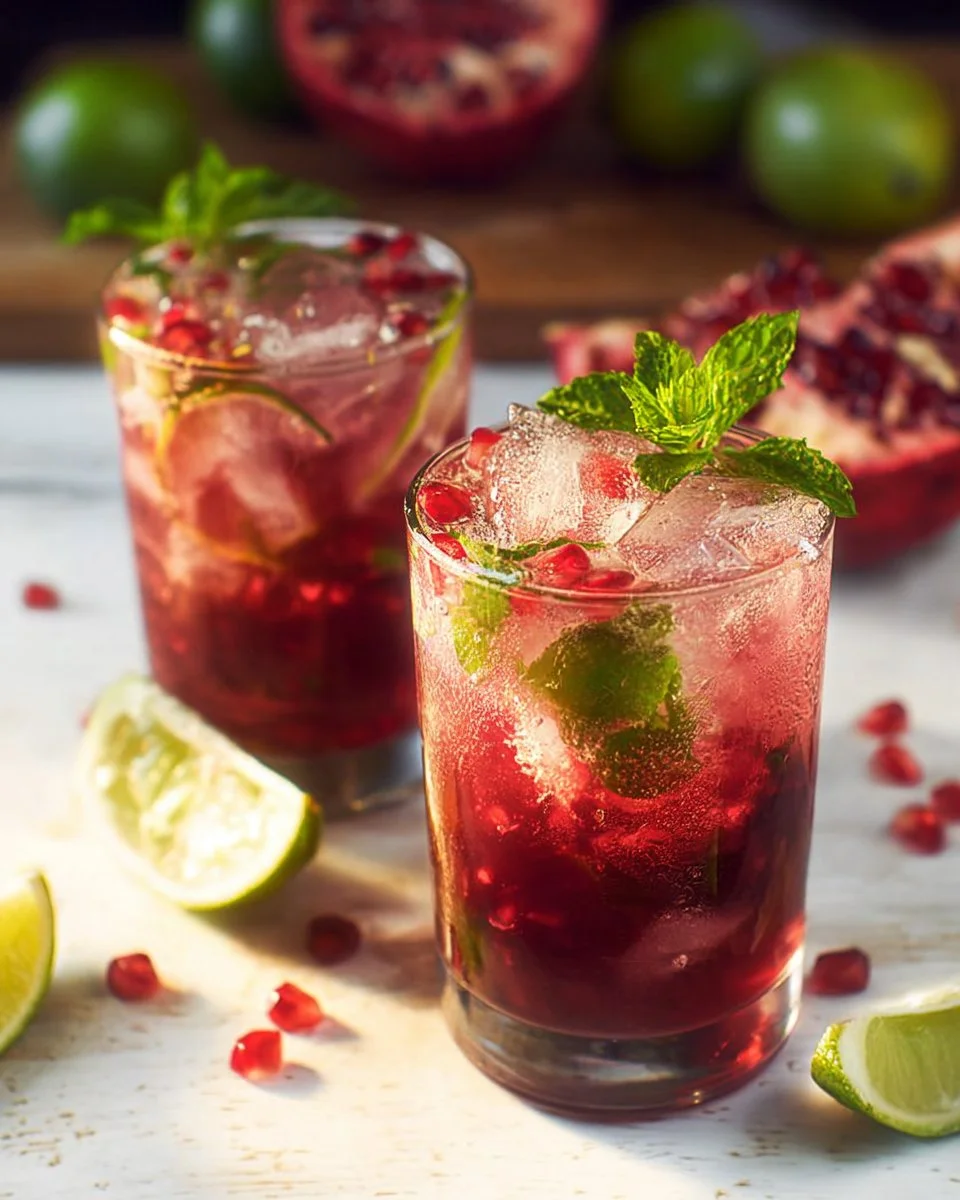 Pomegranate Mojitos