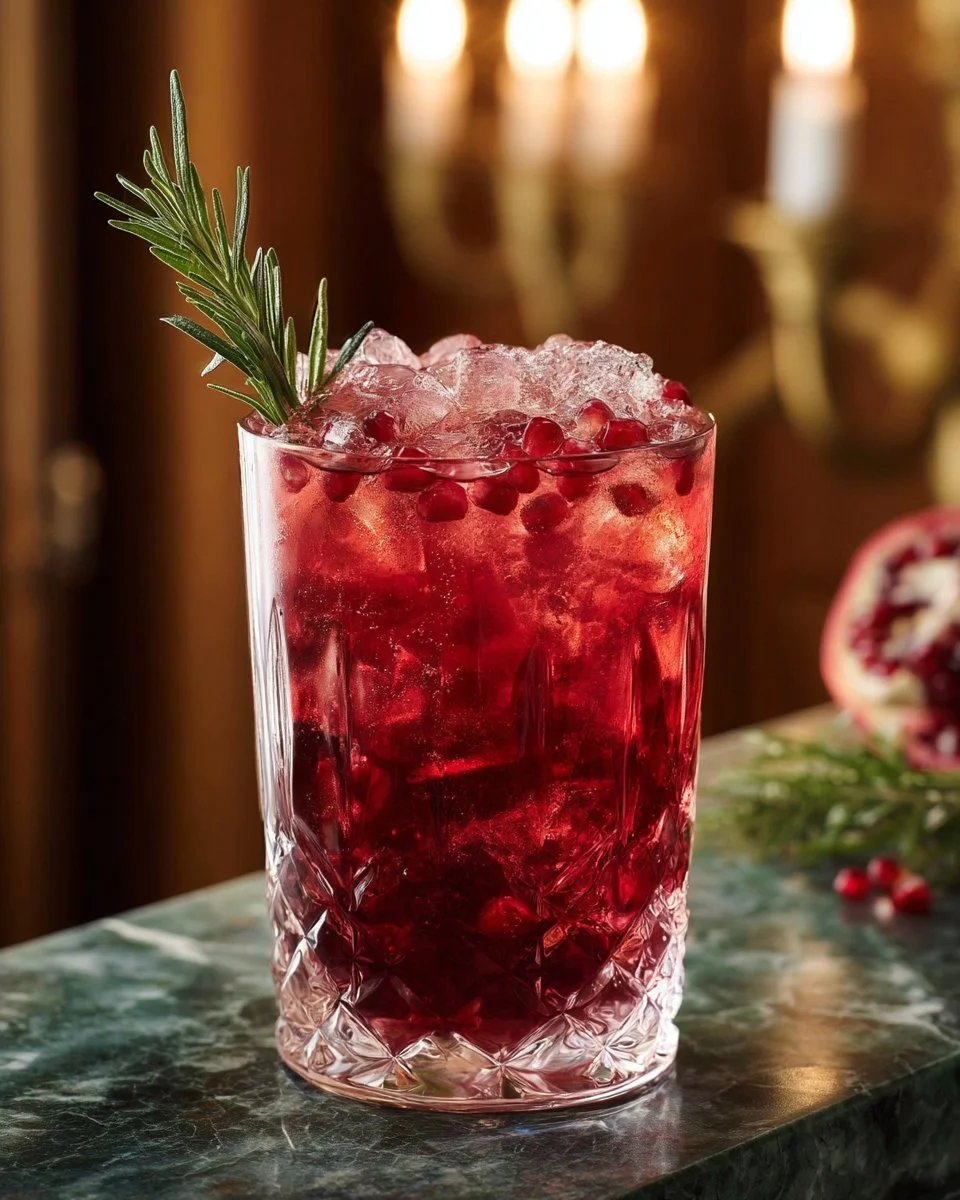 Pomegranate Rosemary Sparkler