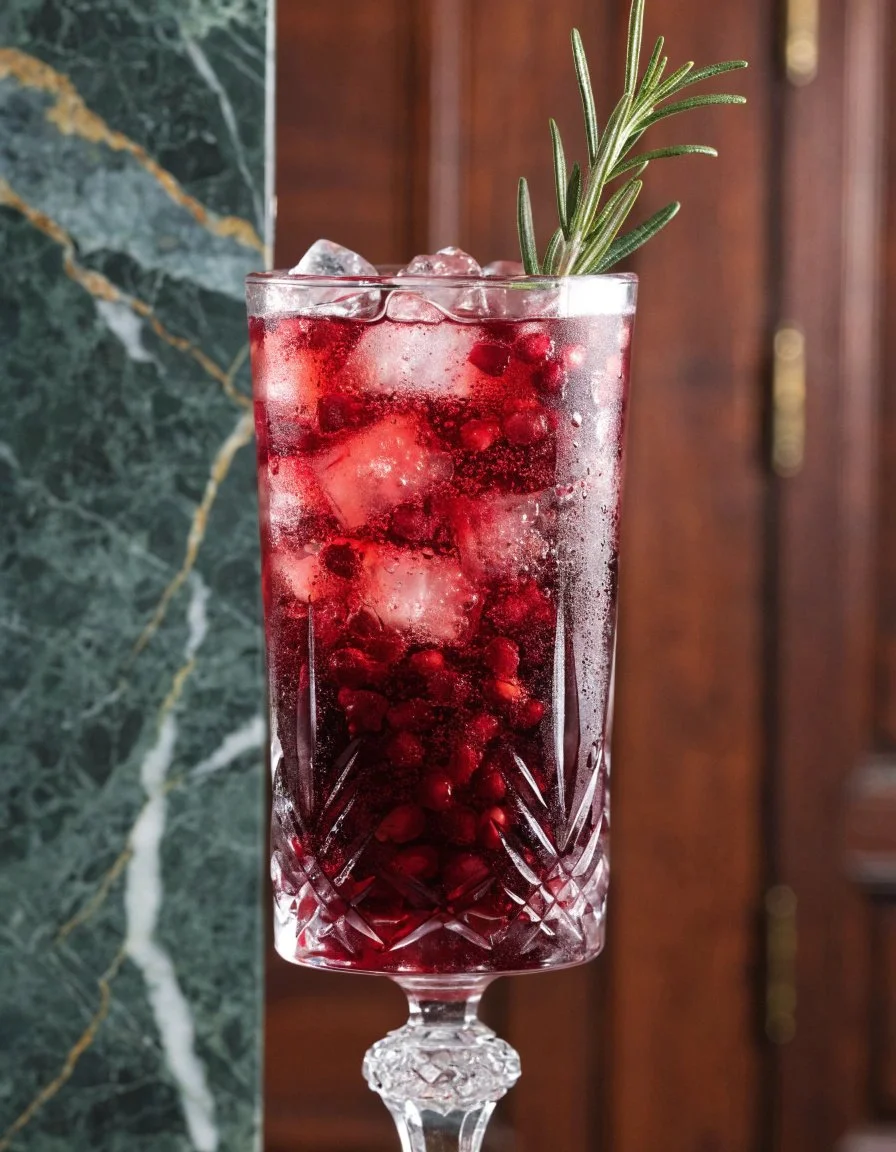 Pomegranate Rosemary Sparkler