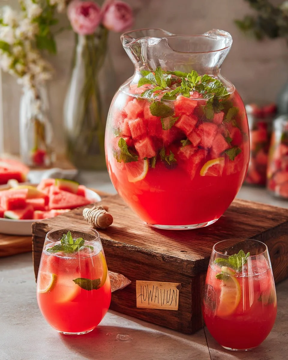 Rose Watermelon Brunch Sangria Punch