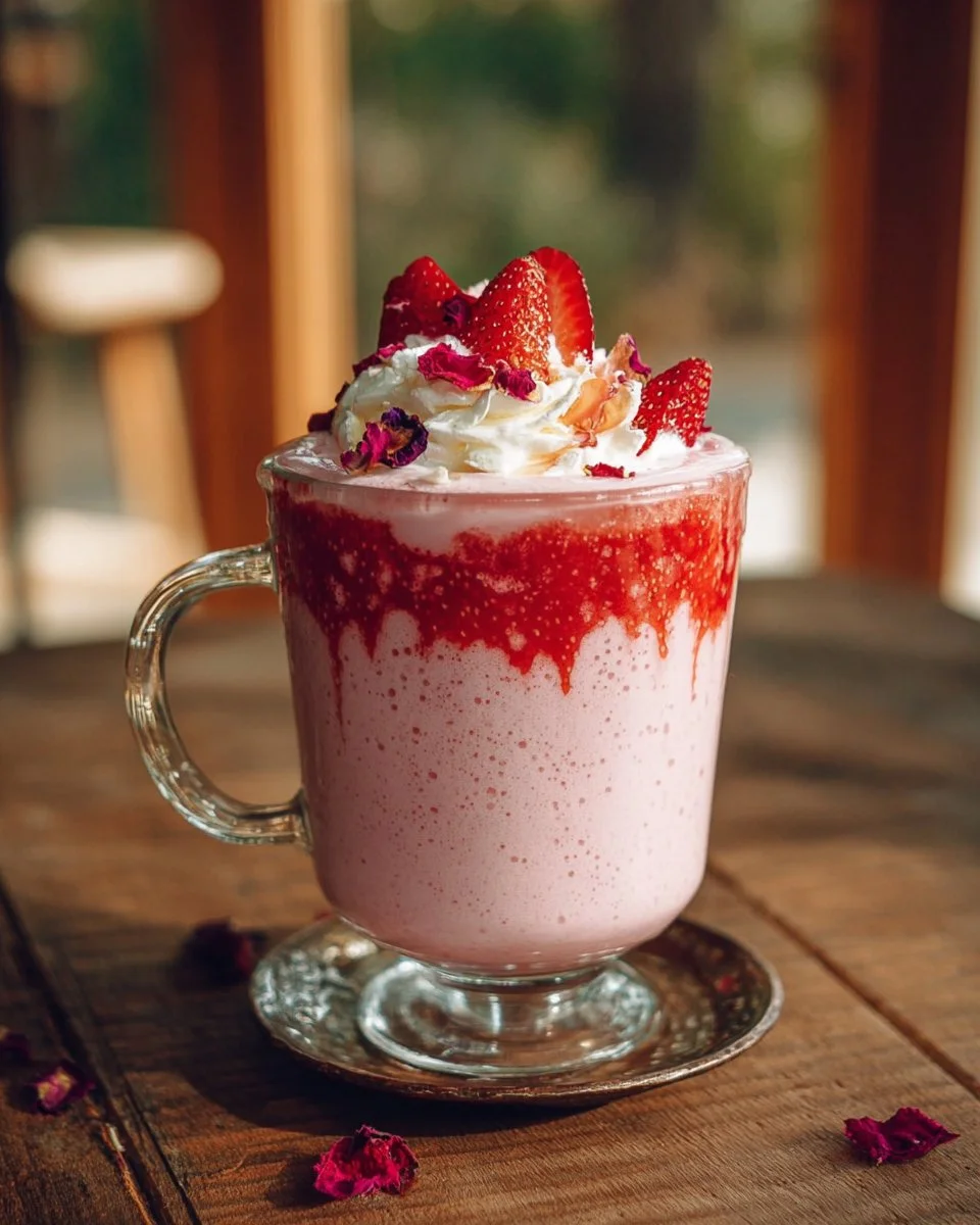Rosewater Strawberry Cream Cooler