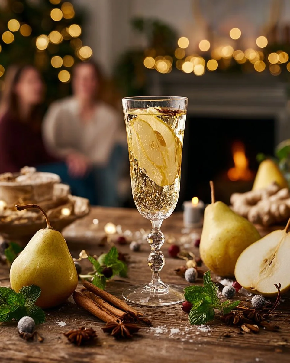 Sparkling Pear Ginger Spritz