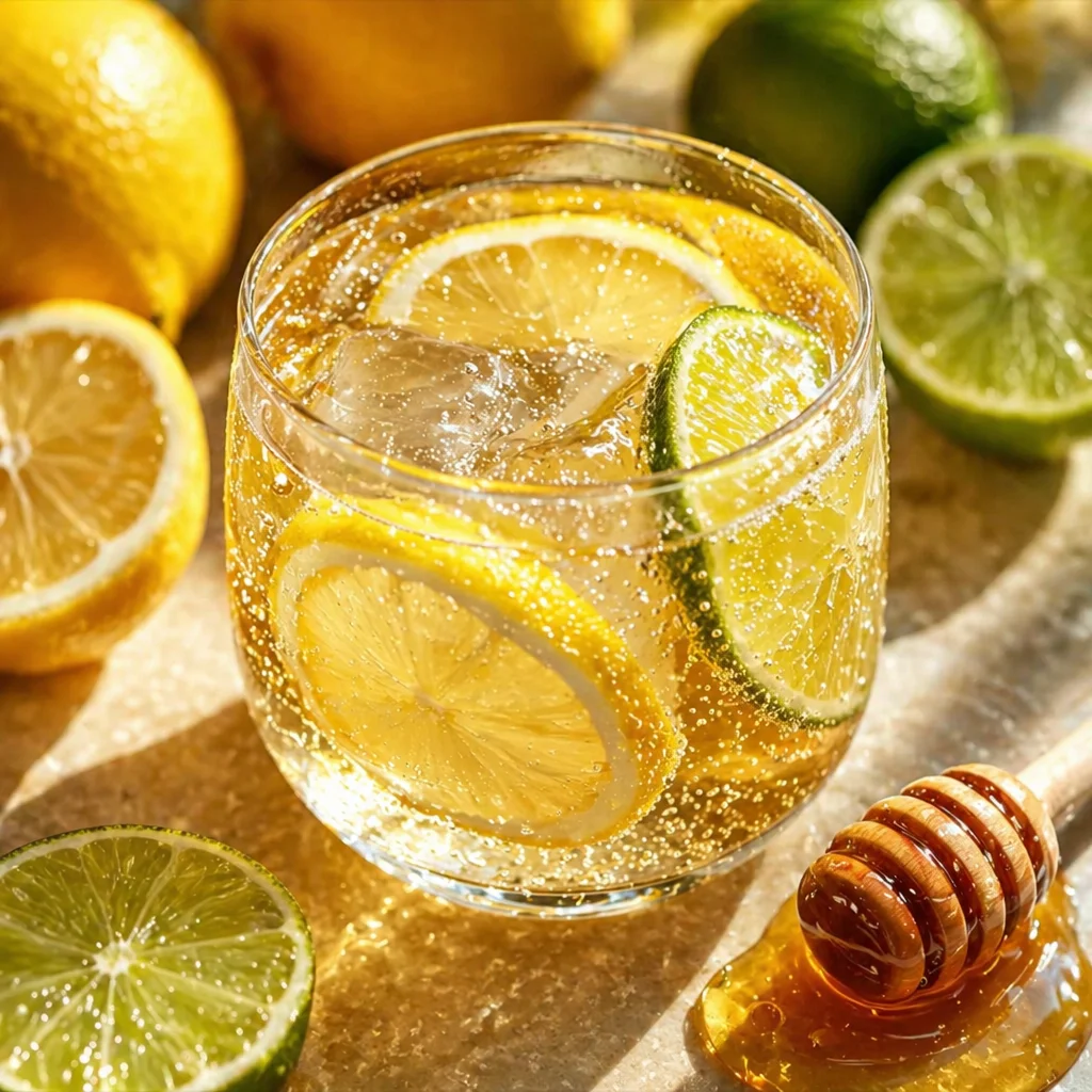 Natural Zepbound drink made with lemon, ginger, and apple cider vinegar for weight loss.