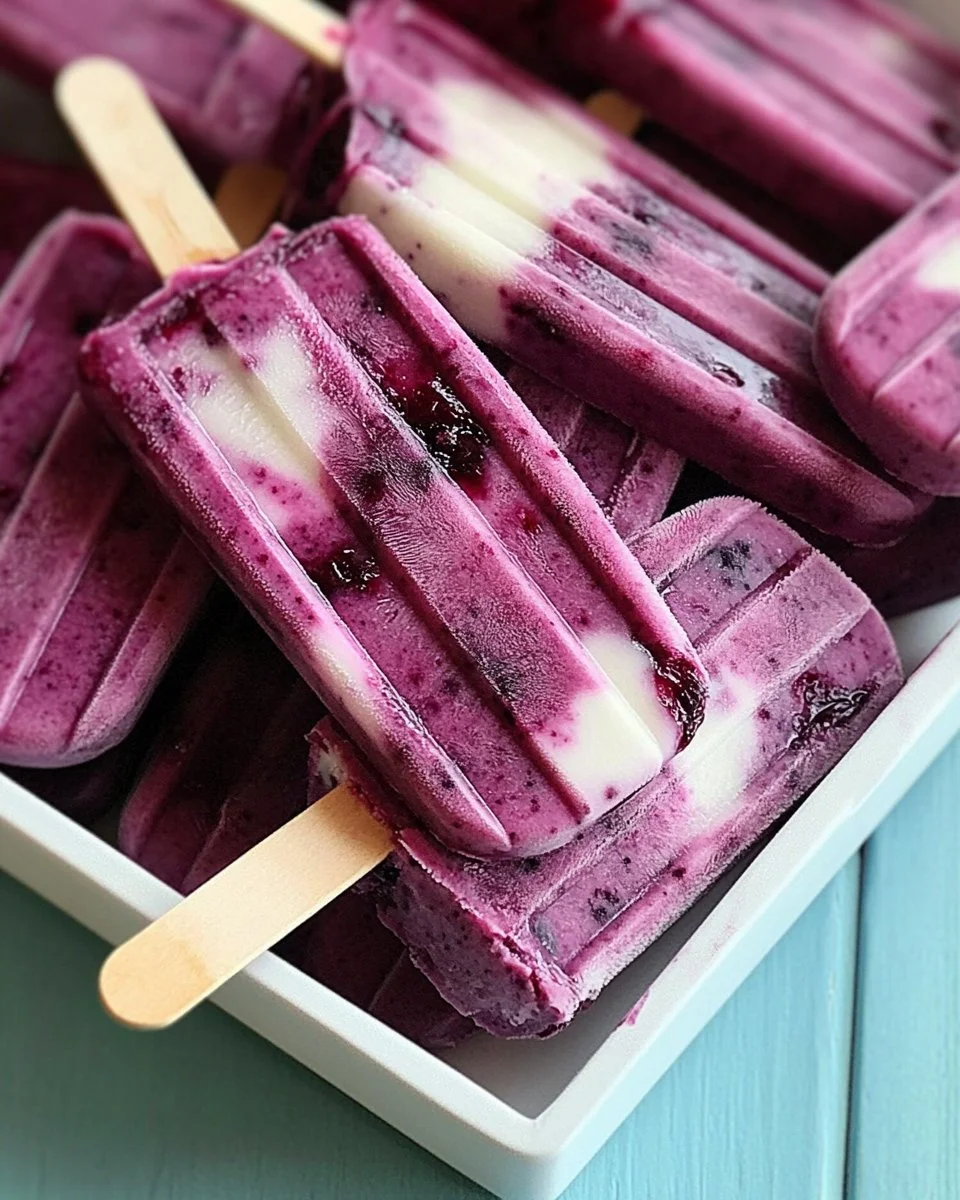 Blackberry Lime Cheesecake Popsicles