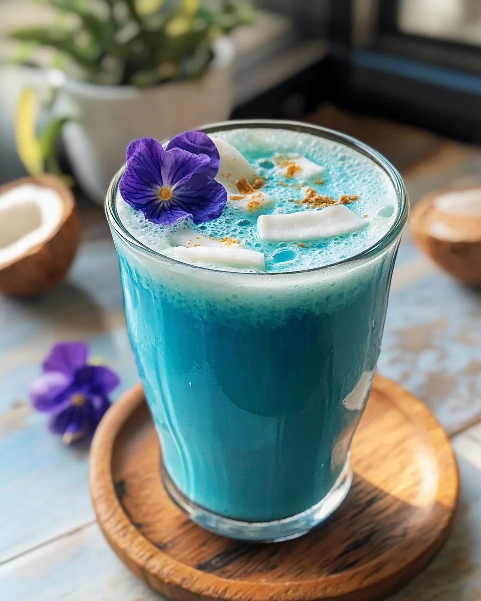 Blue Matcha Coconut Latte