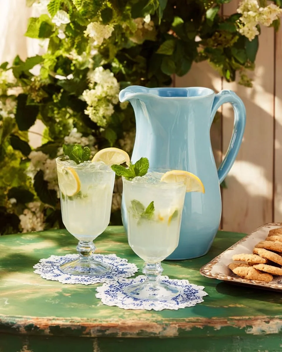 Refreshing Cucumber Mint Lemonade with Tequila in a glass