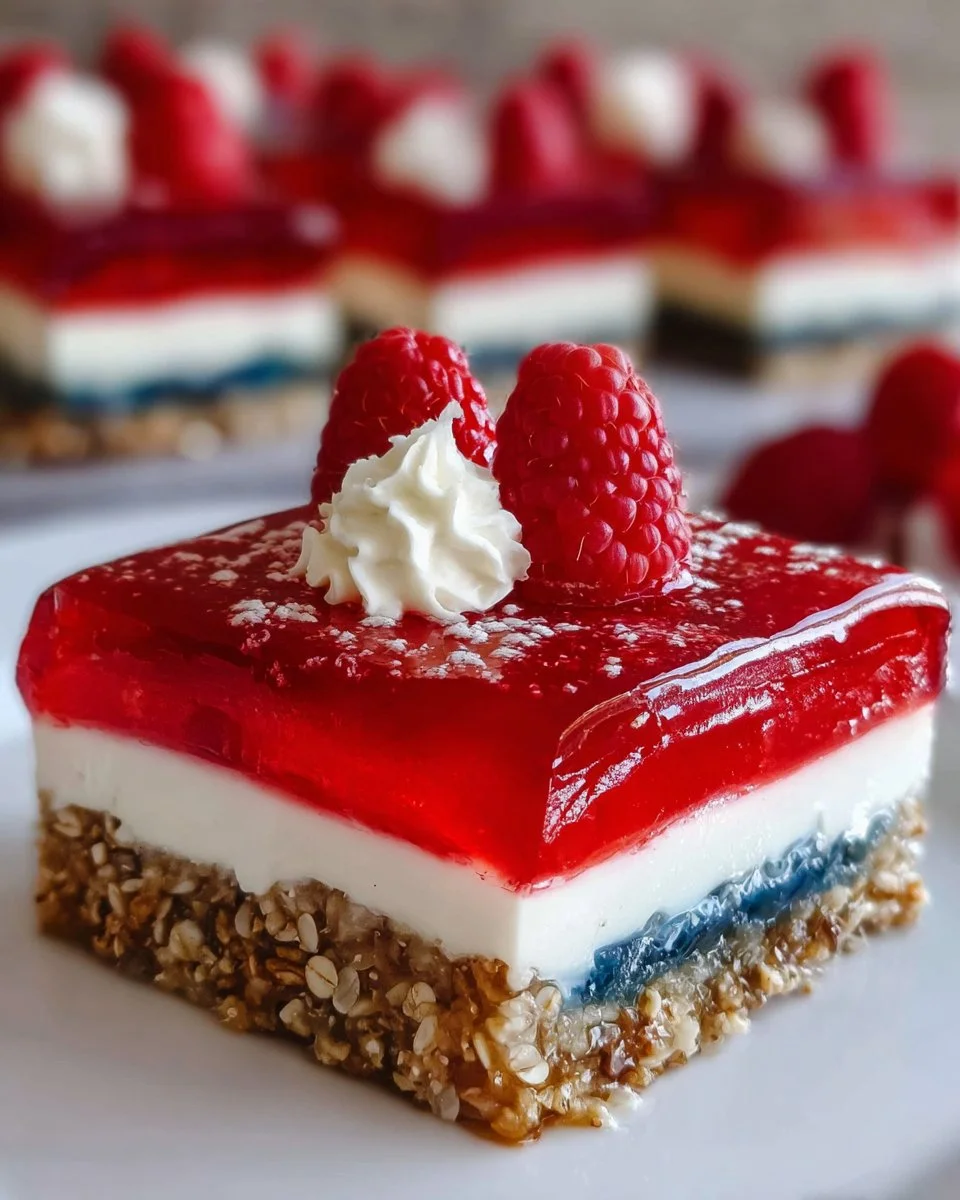 Red White and Blue Pretzel Salad