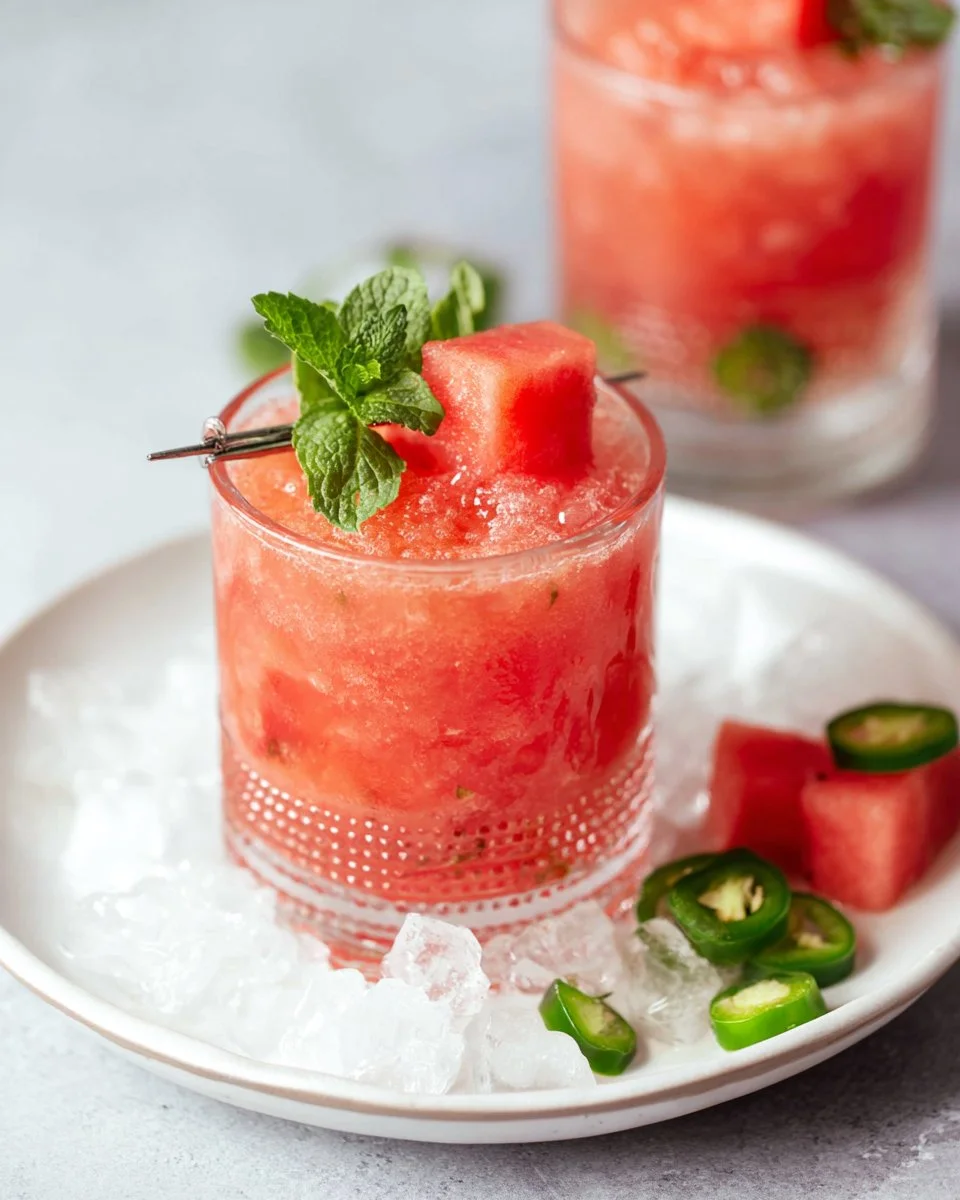 Spicy Watermelon Jalapeno Mocktail