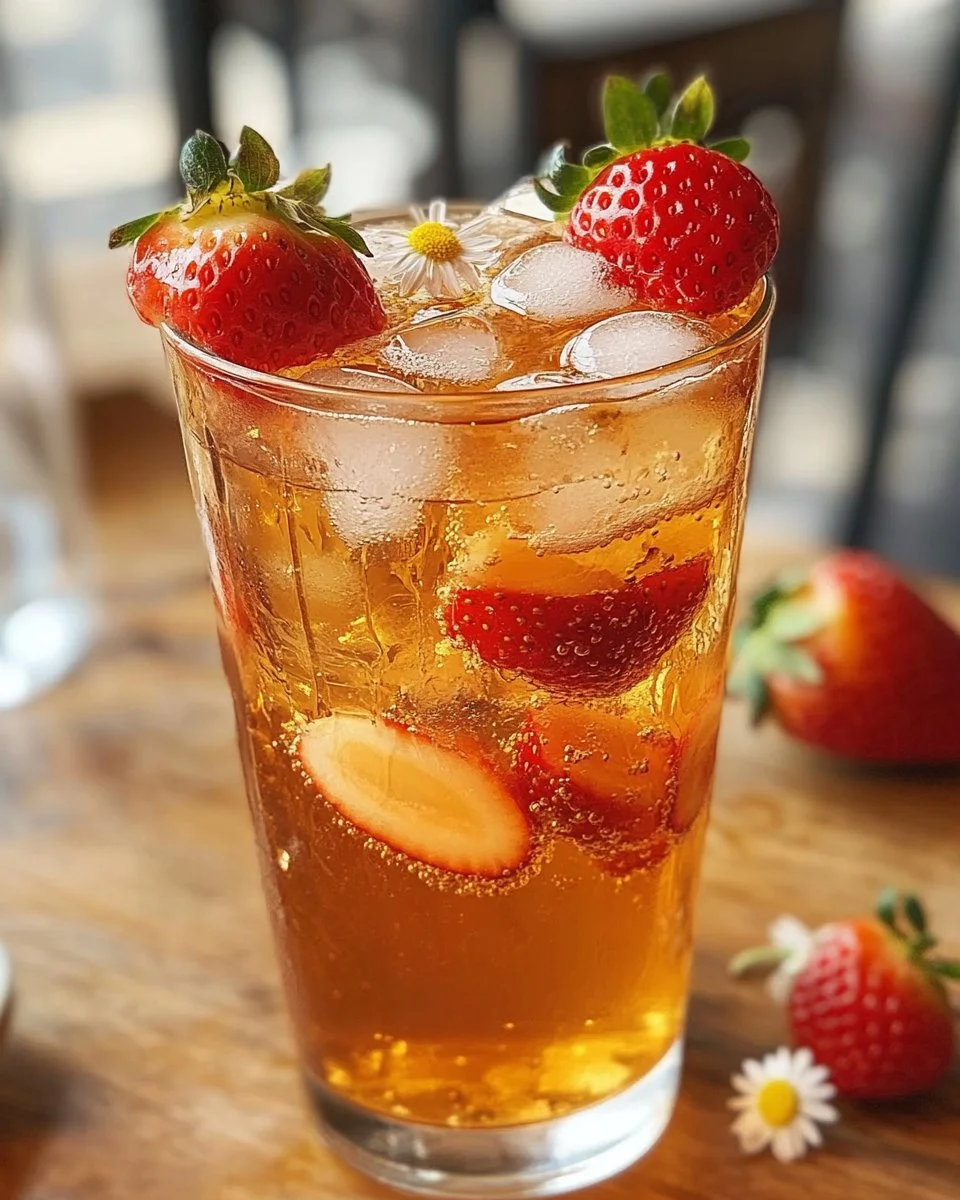 Strawberry Chamomile Iced Tea