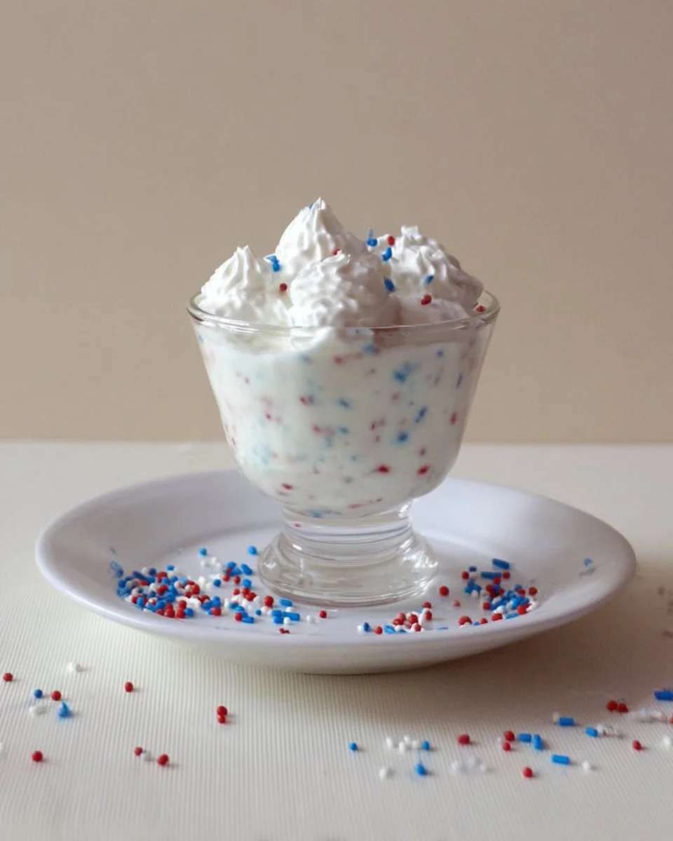 Delicious 3 ingredient Fireworks Pudding cup for festive celebrations