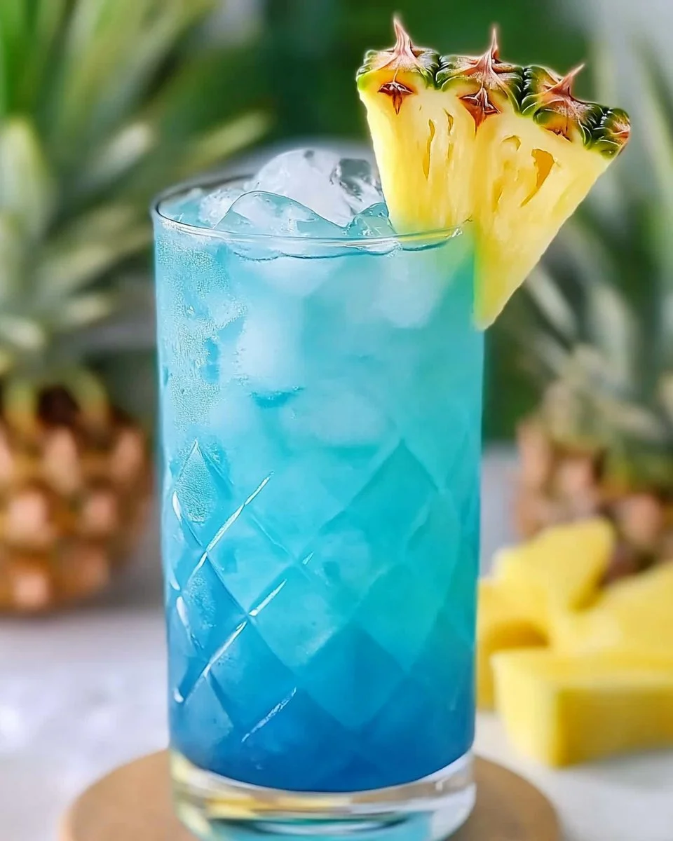 Bright blue, tropical, fruity, and made for summer sipping! 🌺🍹
