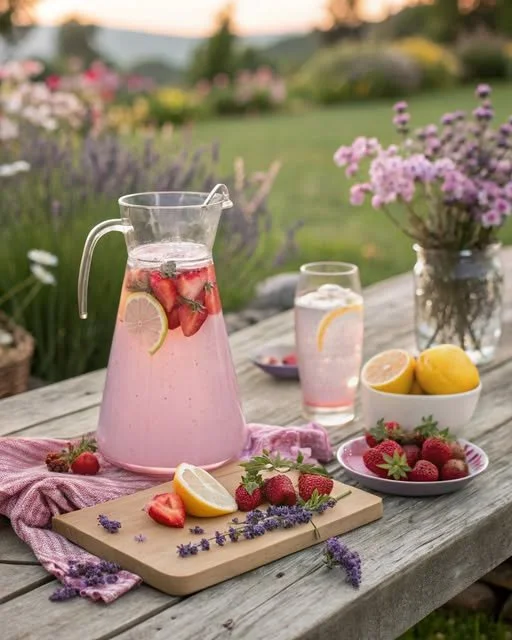 Lavender Strawberry Lemonade
