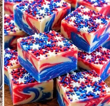 Patriotic Swirl Fudge
