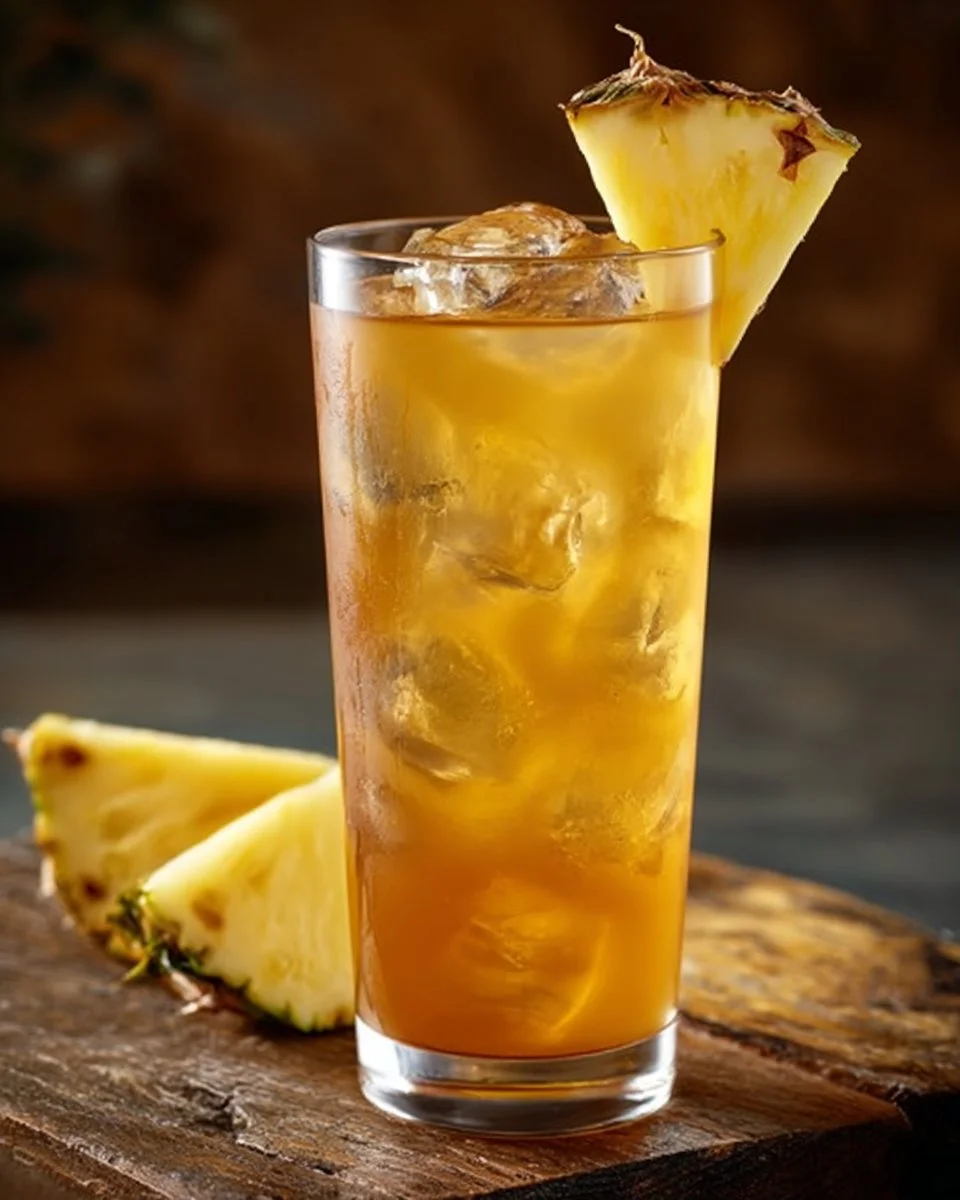 Pineapple Long Island: because normal cocktails are too weak.🍹Recipe in the comments!