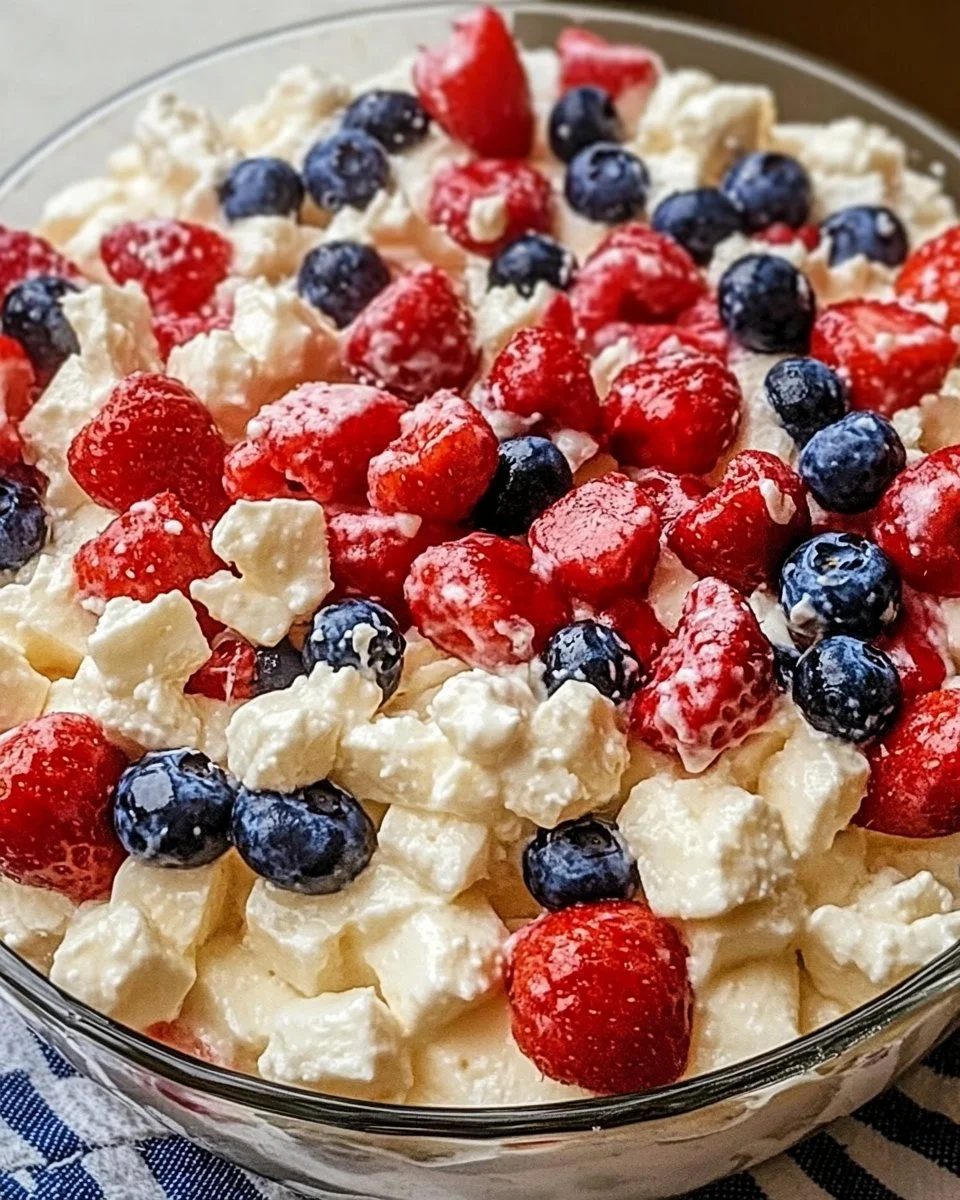 Red White and Blue Cheesecake Salad