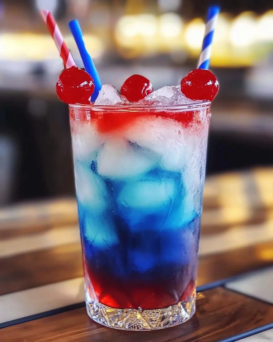Red White and Blue Non Alcoholic Drink