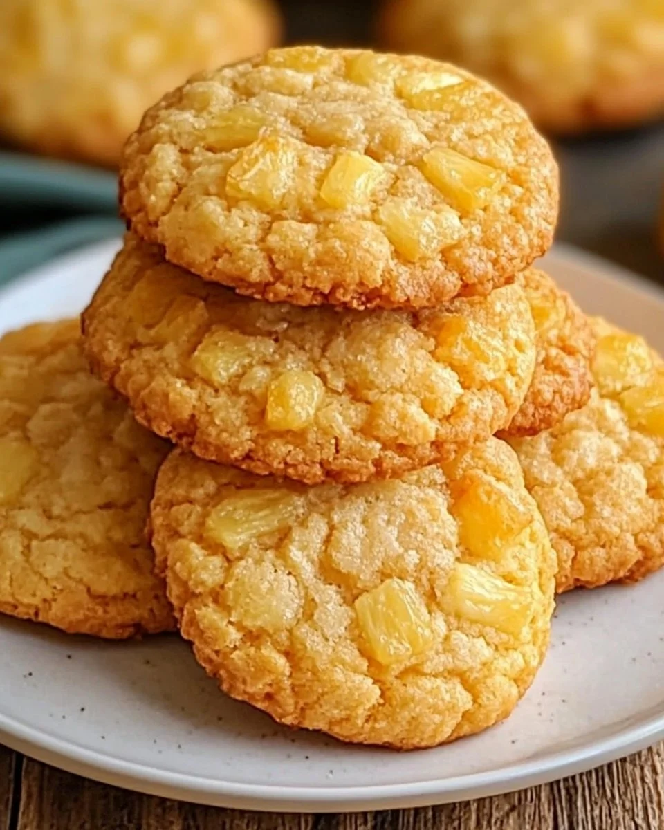 Soft and Chewy Pineapple Cookies