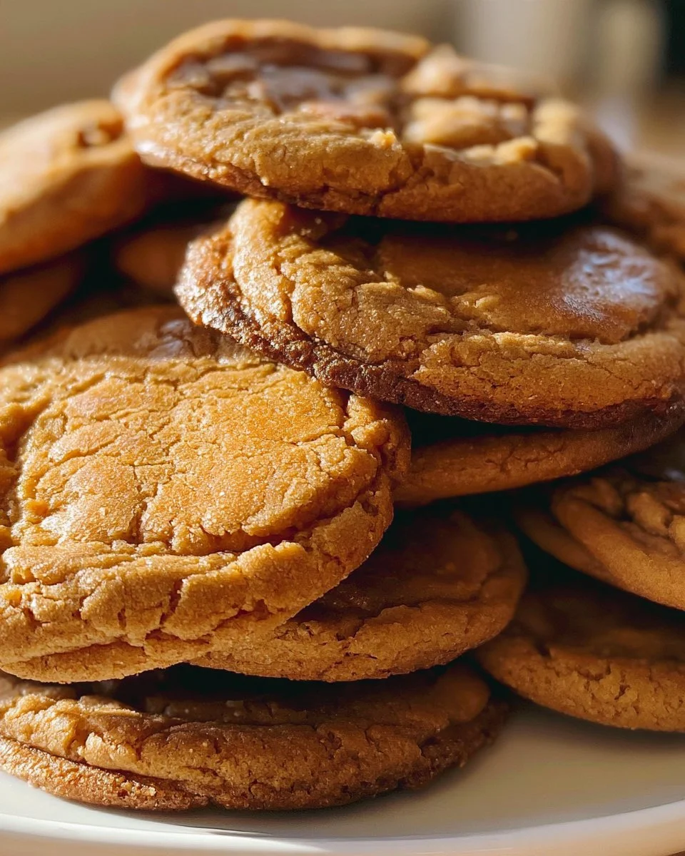 Chewy brown butter maple pumpkin cookies on a rustic plate