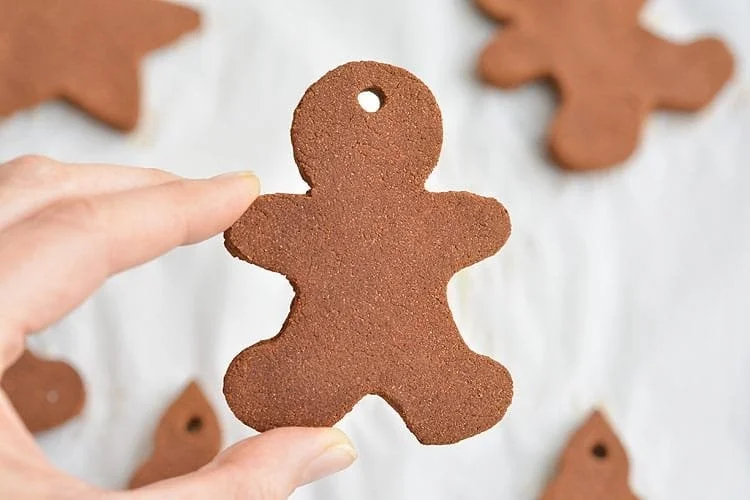 Handcrafted cinnamon ornaments for holiday decoration