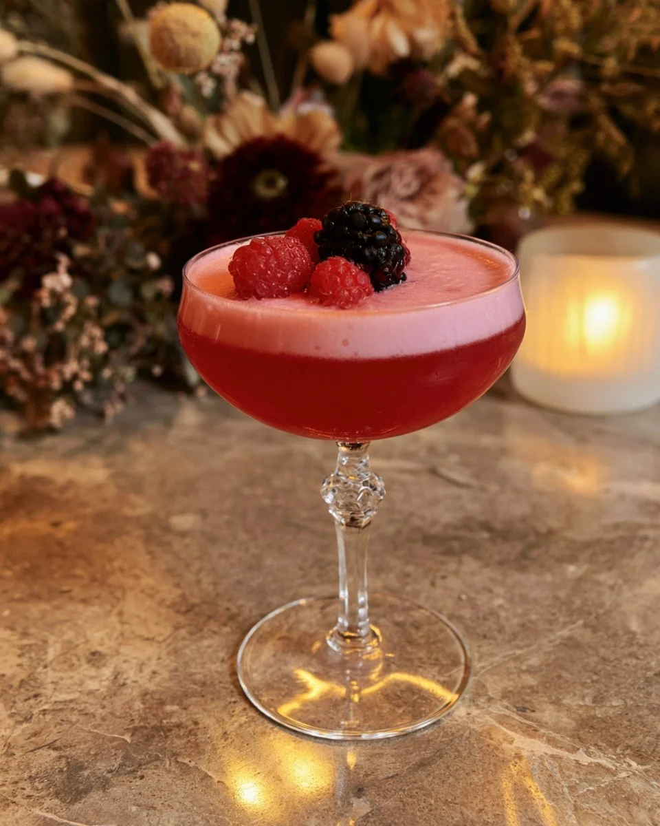 Poisoned Blood Martini cocktail recipe styled by Daisies.