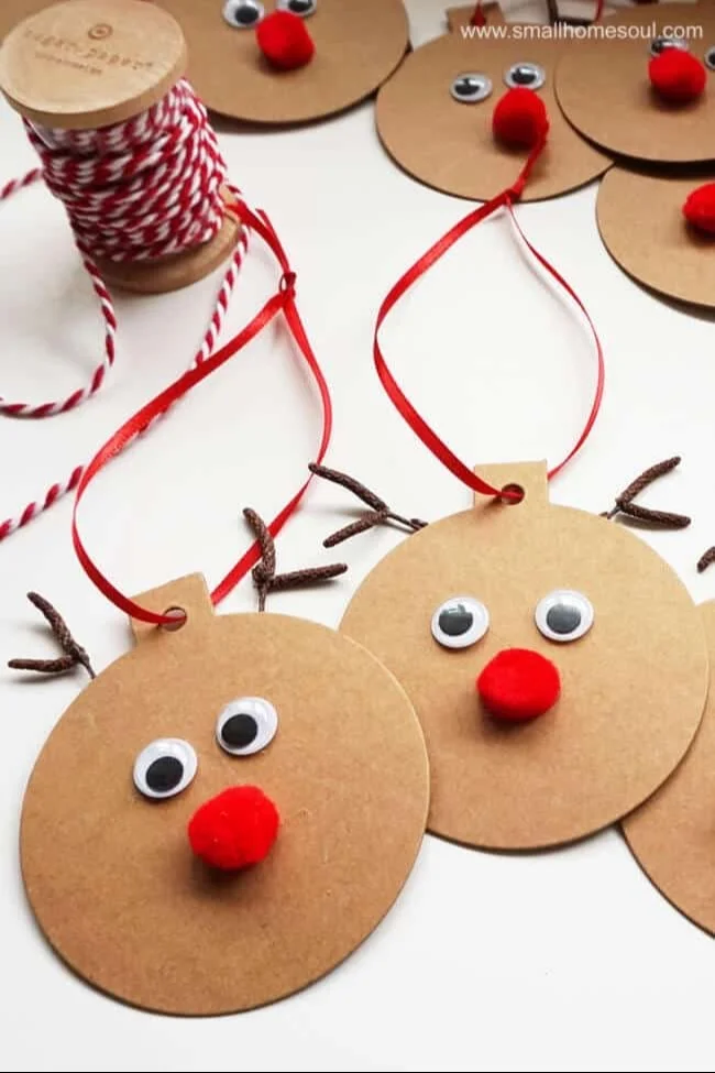 Rudolph gift tags for Christmas craft project by Girl, Just DIY