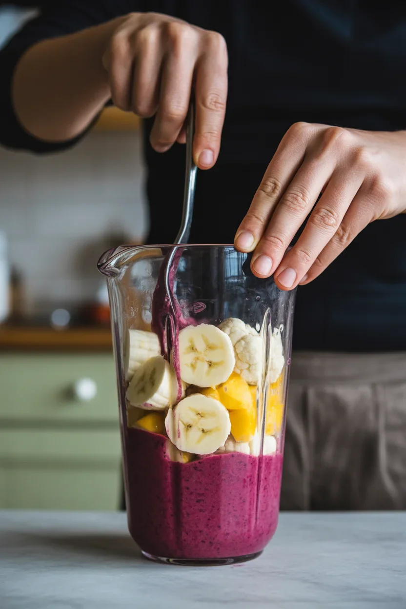 Berry-Banana Cauliflower Smoothie
