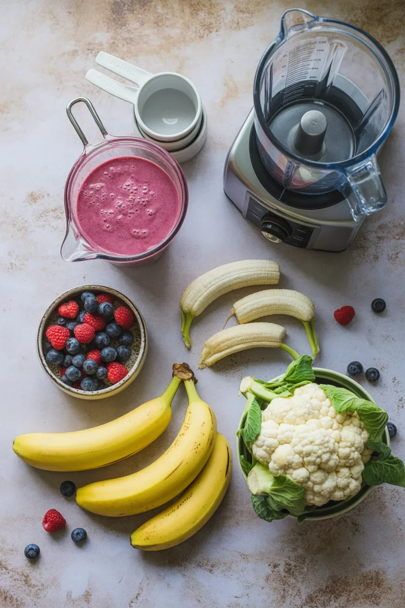 Berry-Banana Cauliflower Smoothie