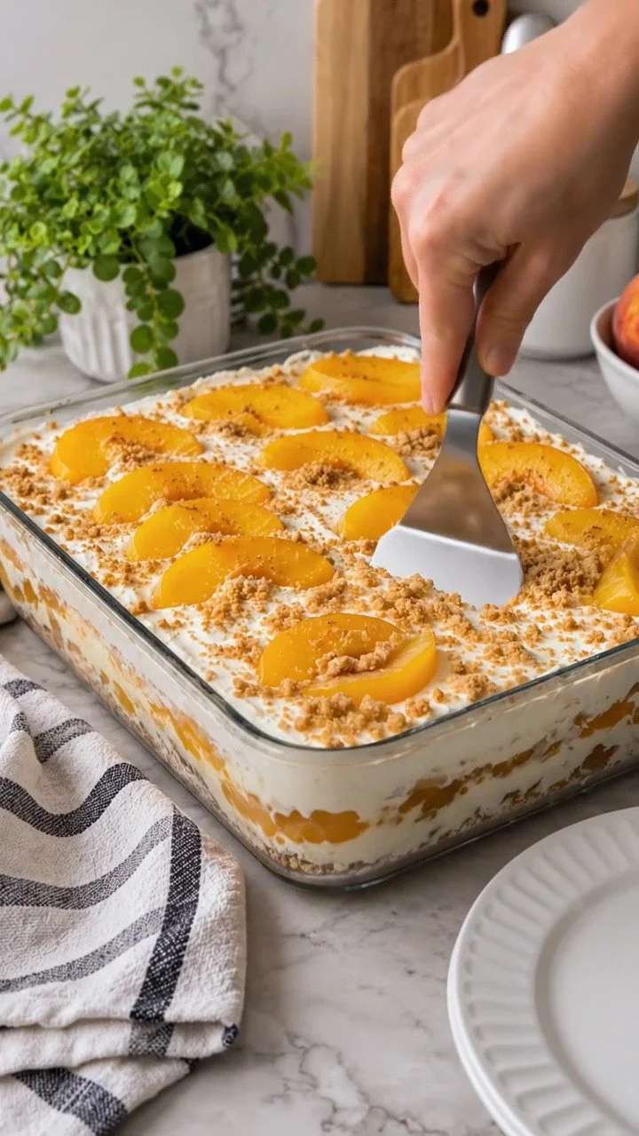 Creamy Peach Icebox Dessert You Can't Resist This Summer