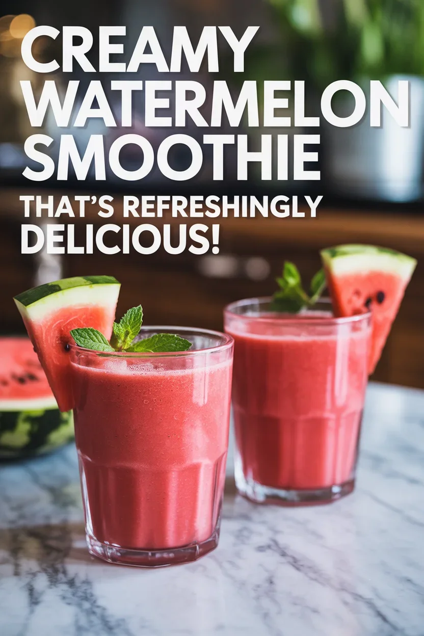 Creamy Watermelon Smoothie That's Refreshingly Delicious!