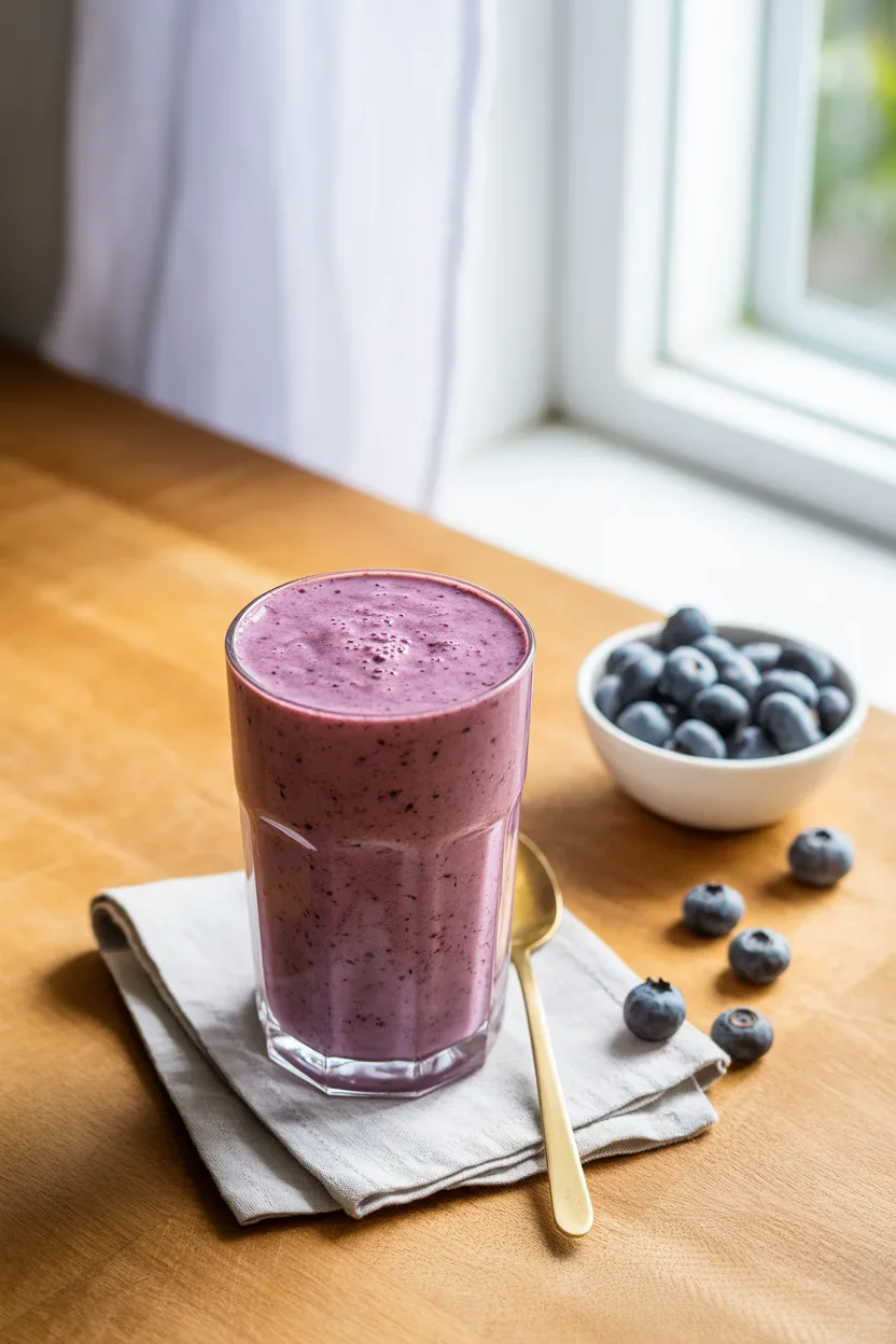 Delicious Blueberry-Banana Smoothie: A Tasty Treat!