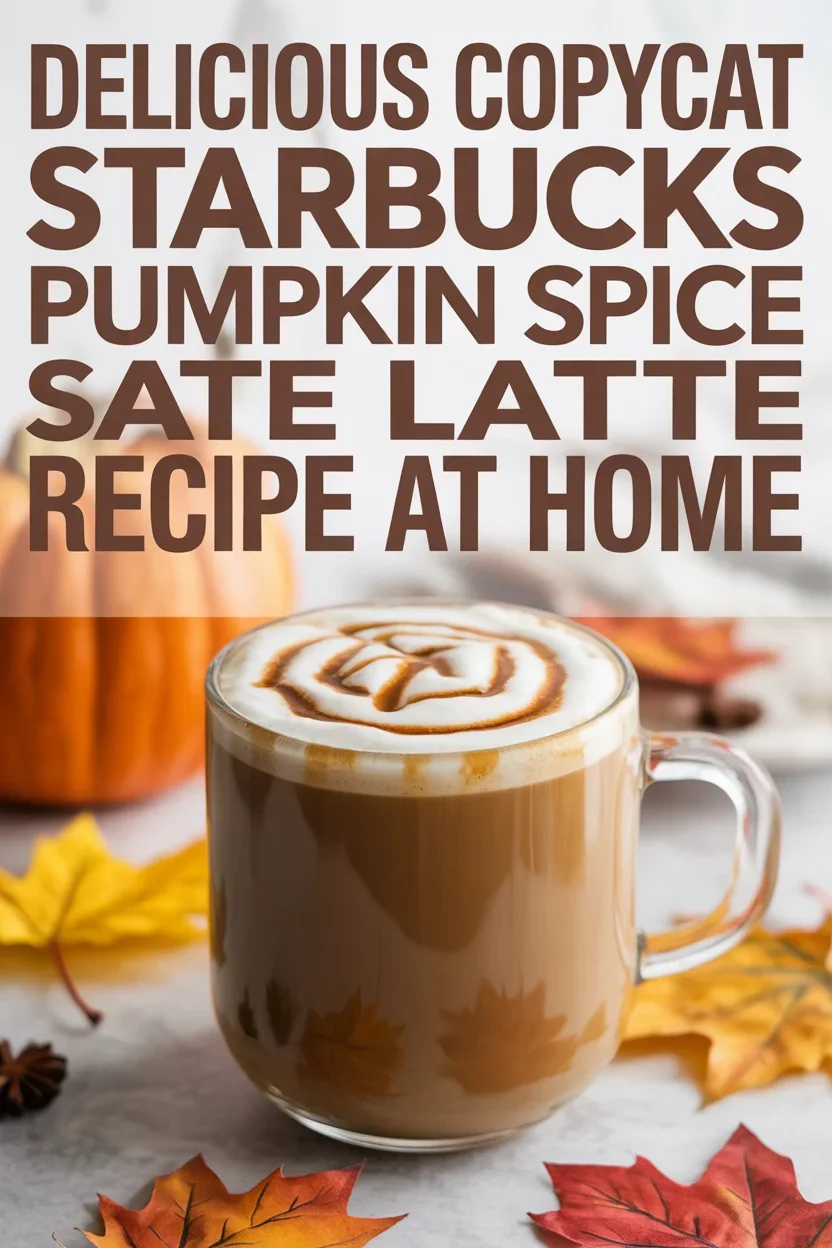 Delicious Copycat Starbucks Pumpkin Spice Latte Recipe at Home