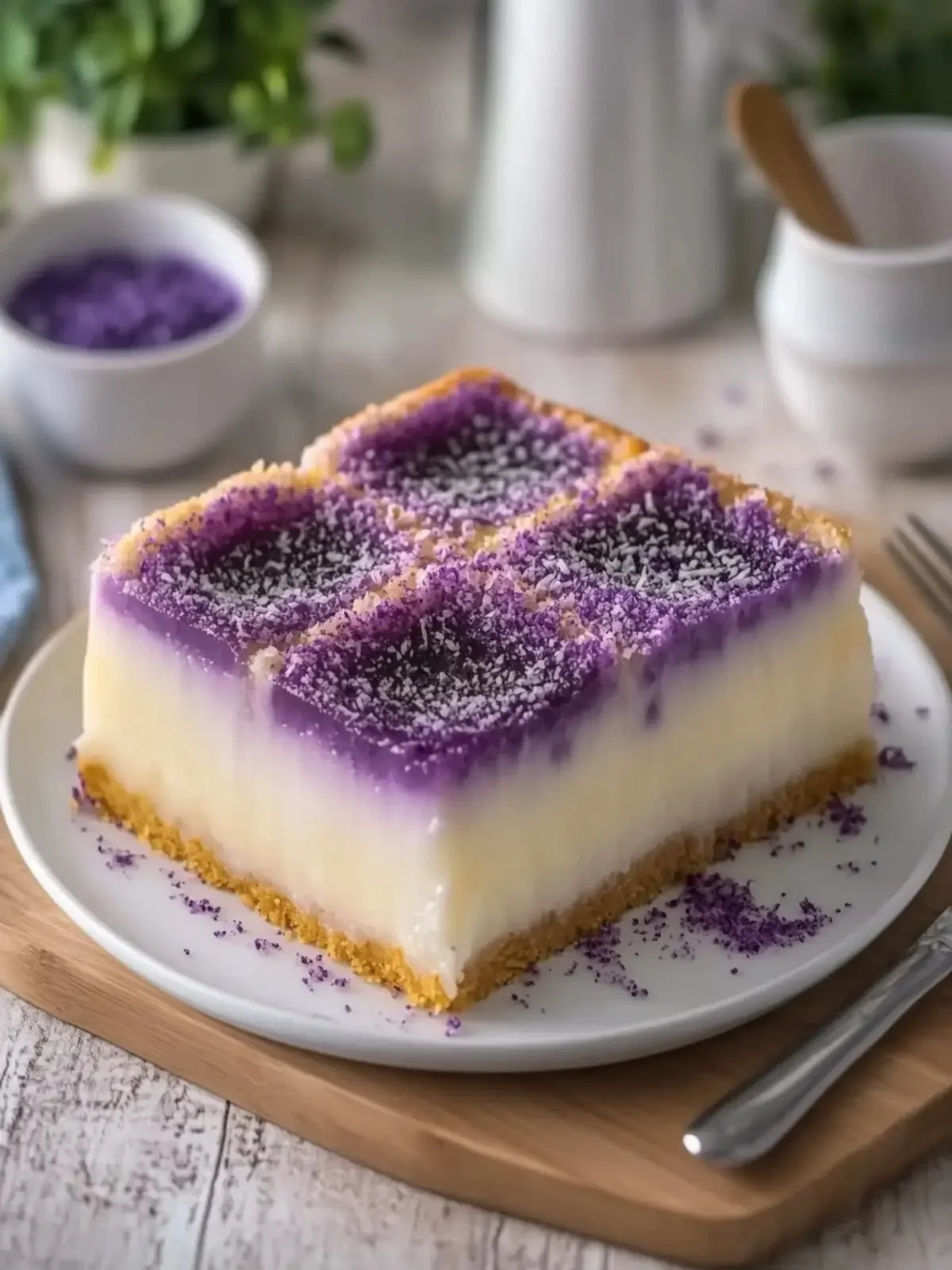 Delicious Filipino Ube Coconut Custard Cake Recipe