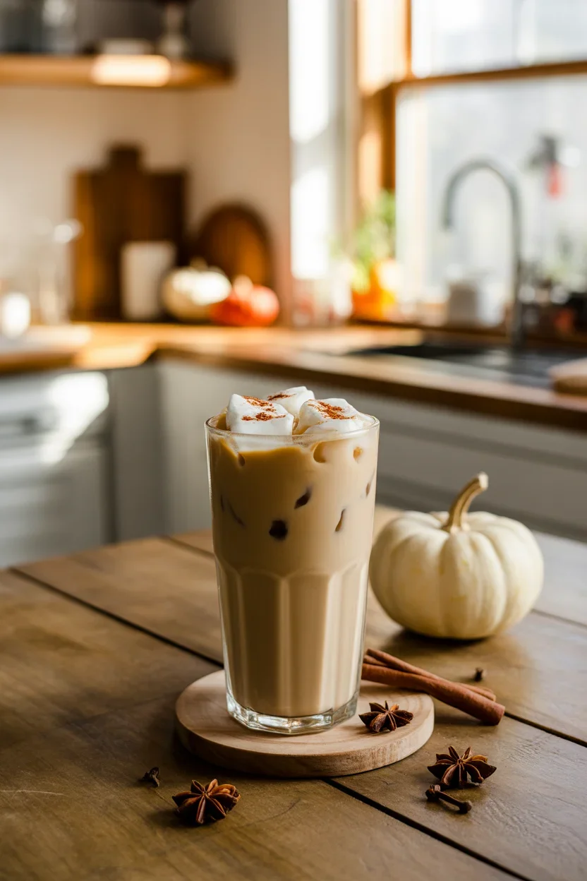 Iced Pumpkin Cream Chai Tea Latte